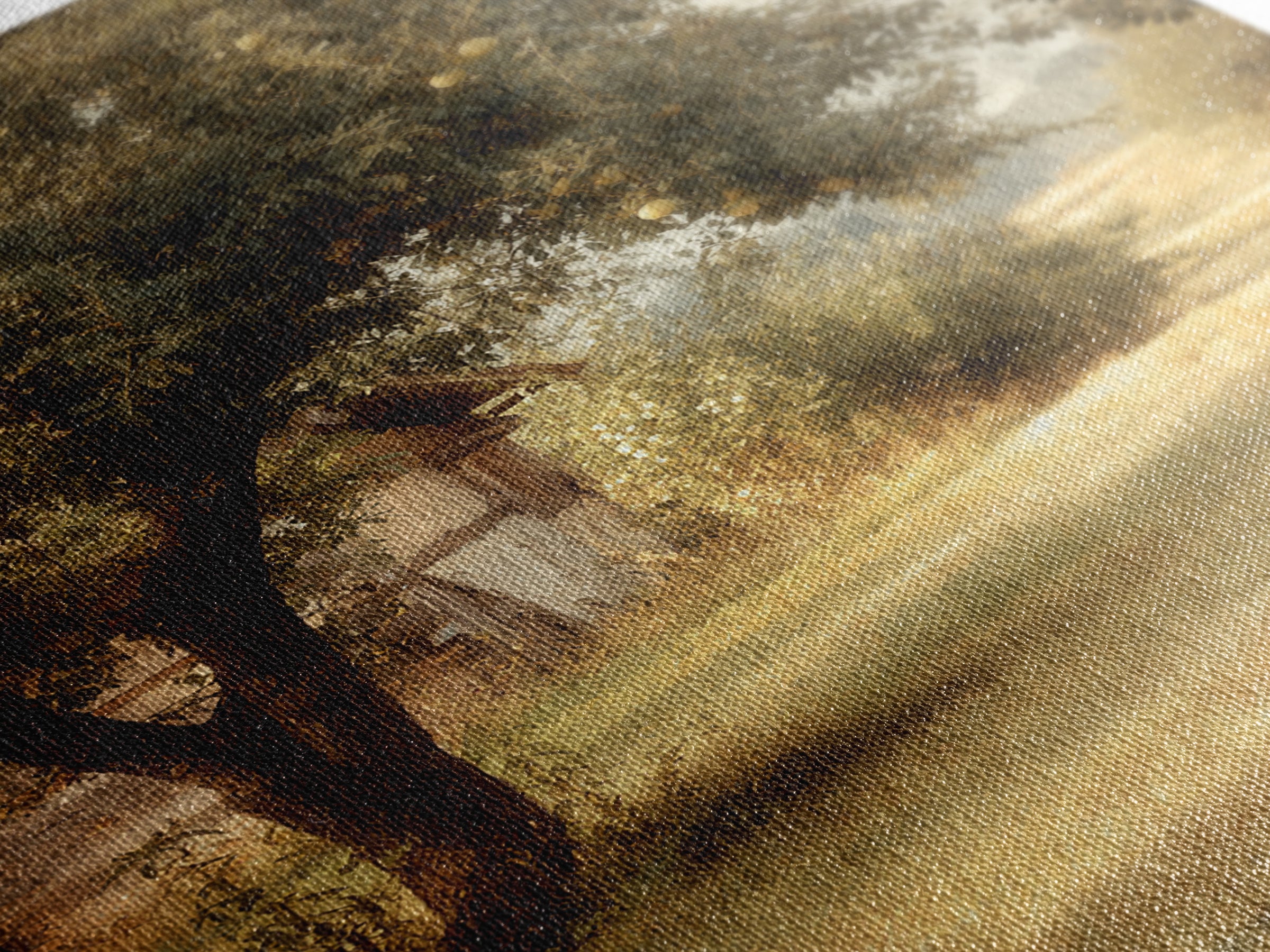 Apple Orchard Scene Framed Canvas Print, Bed and Breakfast Art, Digital Art, Living Room Decor, Oil Painting, BAB-2x3-21