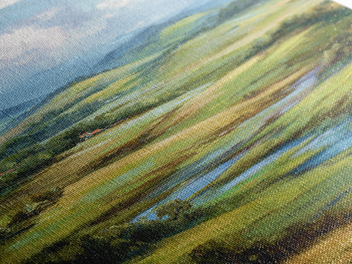 Classic Landscape with Rolling Green Hills Canvas Print, Bed and Breakfast Art, Statement Artwork, Living Room Decor, BAB-2x3-32