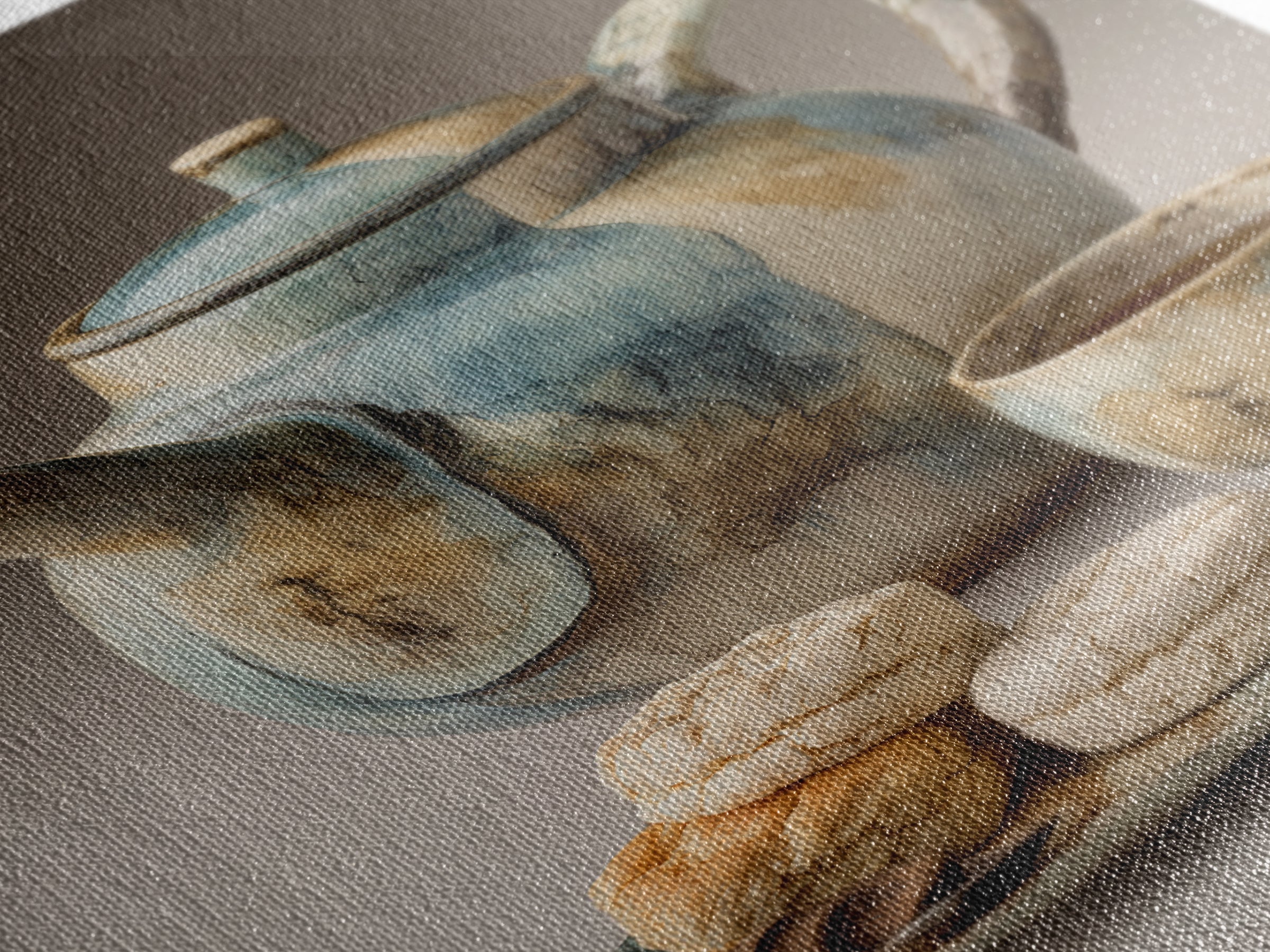 Porcelain Teapot and Scones Framed Canvas Print, Bed and Breakfast Art, Bed, Living Room Decor, Fine Art, Rustic Home Decor, BAB-2x3-68