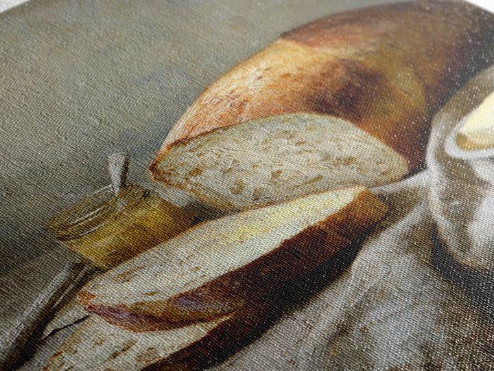 Freshly Baked Bread Framed Canvas Print, Bed and Breakfast Art, Farmhouse Wall Art, Living Room Decor, Fine Art, BAB-2x3-76