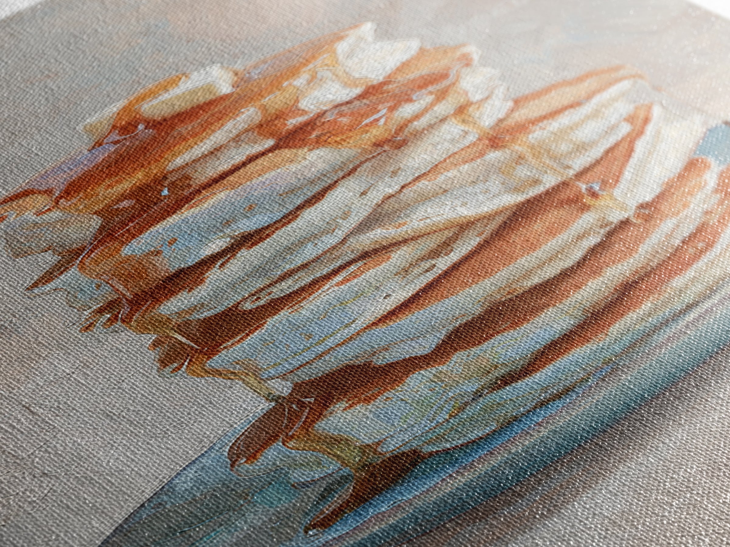 Blueberry Pancakes Still Life Framed Canvas Print, Bed and Breakfast Art, Dopamine Decor, Living Room Decor, Fine Art, BAB-2x3-88