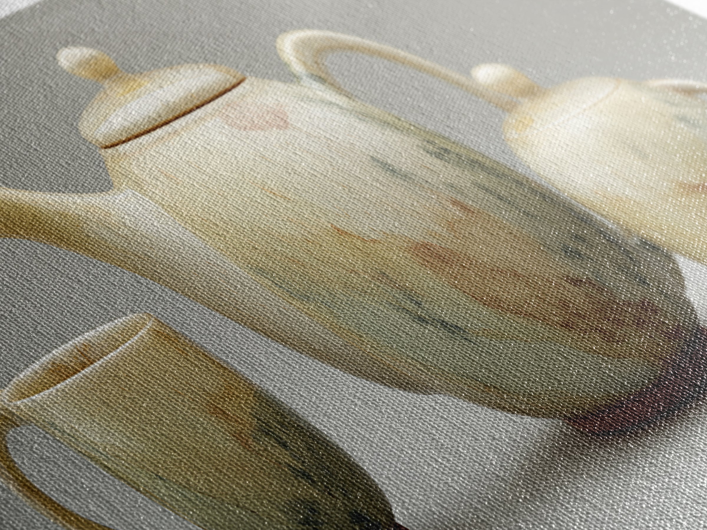 Porcelain Teapot and Scones Canvas Print, Bed and Breakfast Art, Wall Decor, Living Room Decor, Fine Art, Dopamine Decor, BAB-3x1-76