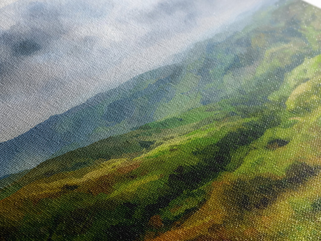 Classic Landscape with Rolling Green Hills Canvas Print, Bed and Breakfast Art, Farmhouse Decor, Living Room Decor, Fine Art, BAB-3x2-4