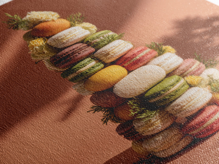 Single Perfect Macaron Tower Canvas Print, Bakery Art, Print, Bakery Decor, Fine Art, Patisserie, Food Art, Kitchen Print, BAK-1x1-99