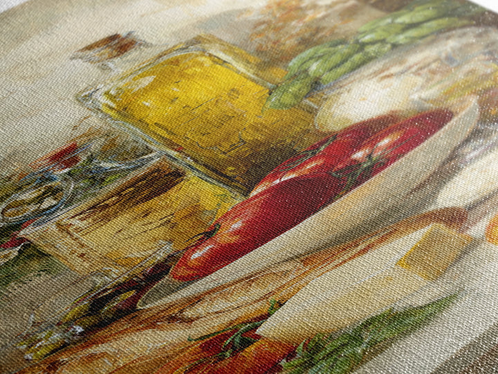Baguette and Butter Still Life on Marble Canvas Print, Bakery Art, Digital Download Art, Bakery Decor, Fine Art, Patisserie, BAK-1x3-68