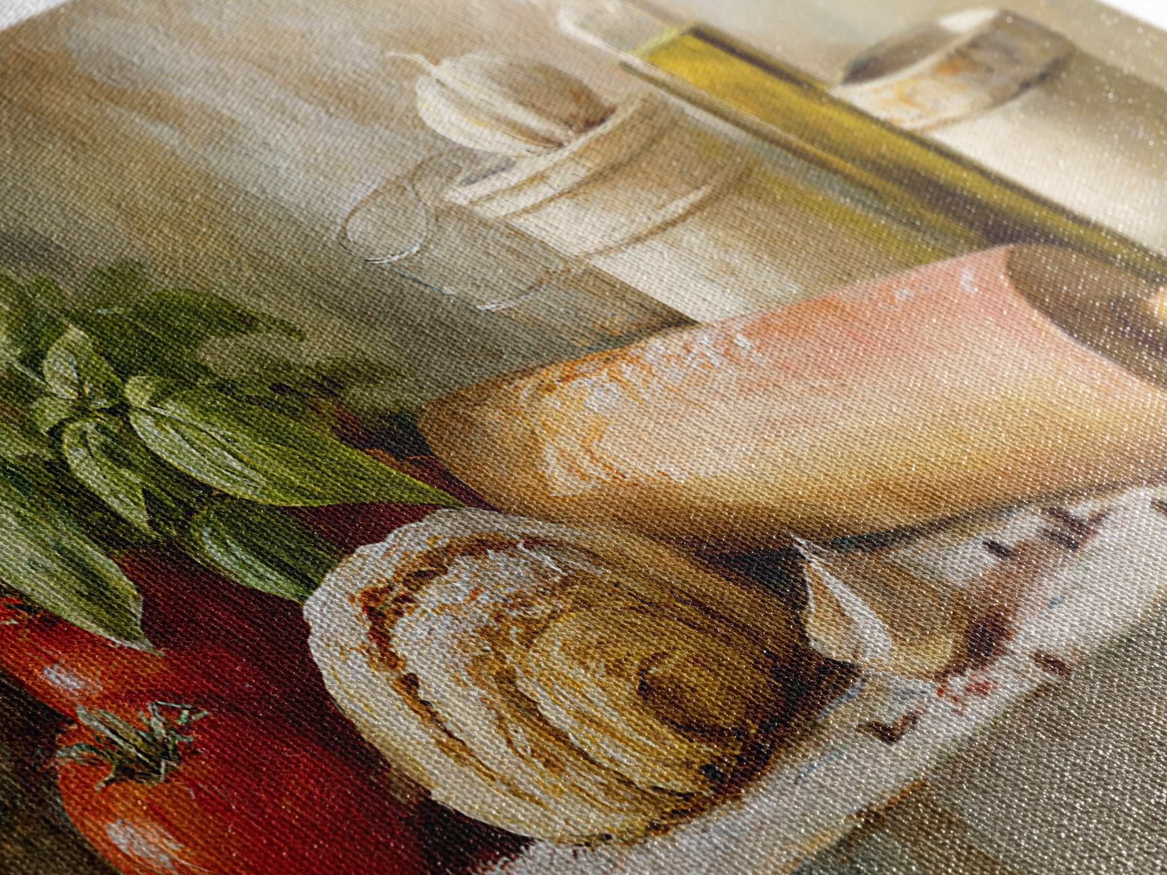 Patisserie Pattern of Rolling Pins and Pastries Canvas Print, Bakery Art, Kitchen Decor, Bakery Decor, Fine Art, Patisserie, BAK-2x1-17