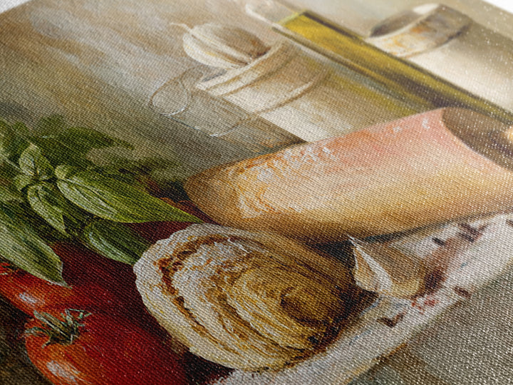 Patisserie Pattern of Rolling Pins and Pastries Canvas Print, Bakery Art, Kitchen Decor, Bakery Decor, Fine Art, Patisserie, BAK-2x1-17