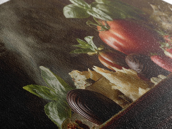 Chocolate Truffle Still Life Canvas Print, Bakery Art, Kitchen Wall Art, Bakery Decor, Oil Painting, Patisserie, BAK-2x1-39