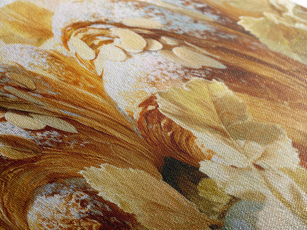 Almond Croissant Closeup Framed Canvas Print, Bakery Art, Aesthetic Wall Art, Bakery Decor, Watercolor Art, Patisserie, BAK-2x1-59