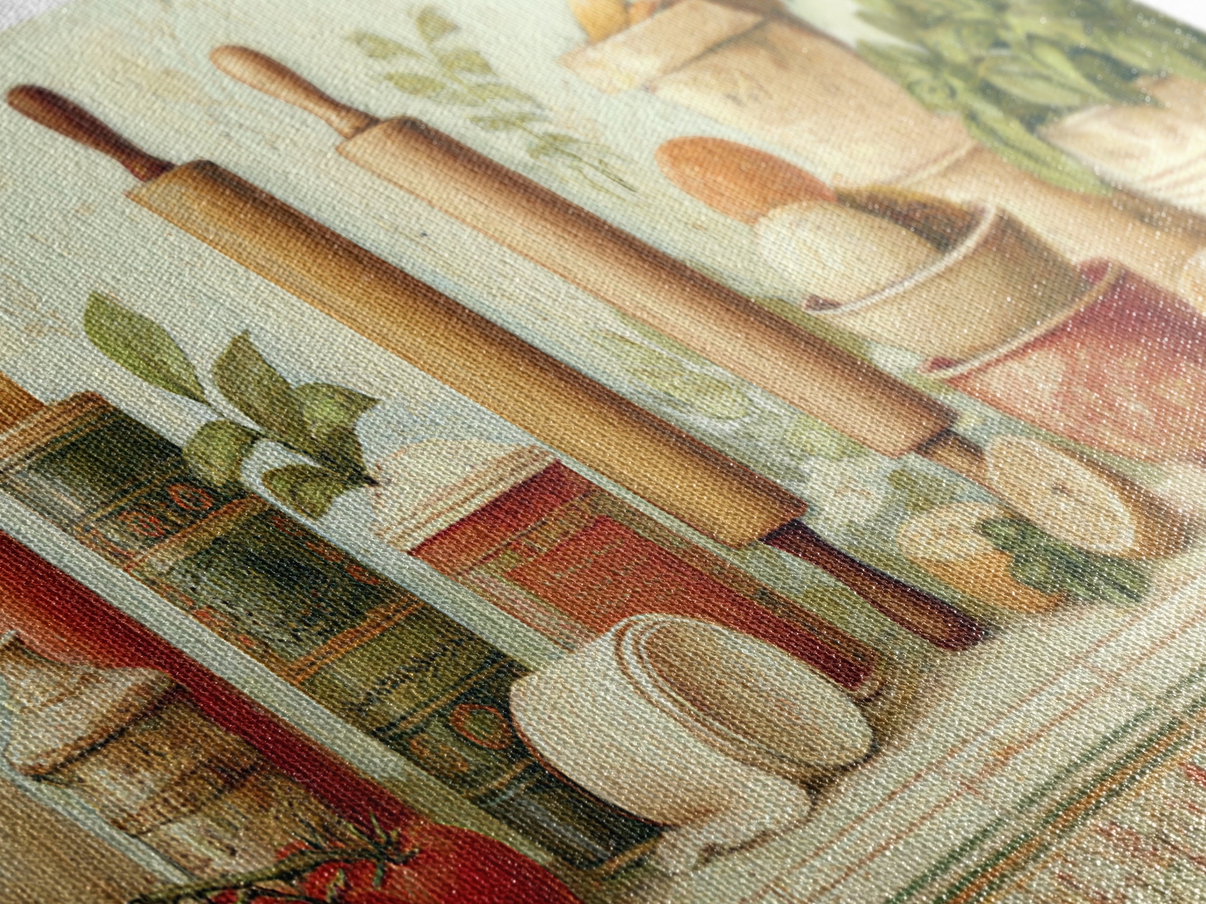 Patisserie Pattern of Rolling Pins and Pastries Canvas Print, Bakery Art, Coffee Wall Art, Bakery Decor, Fine Art, Patisserie, BAK-2x1-89