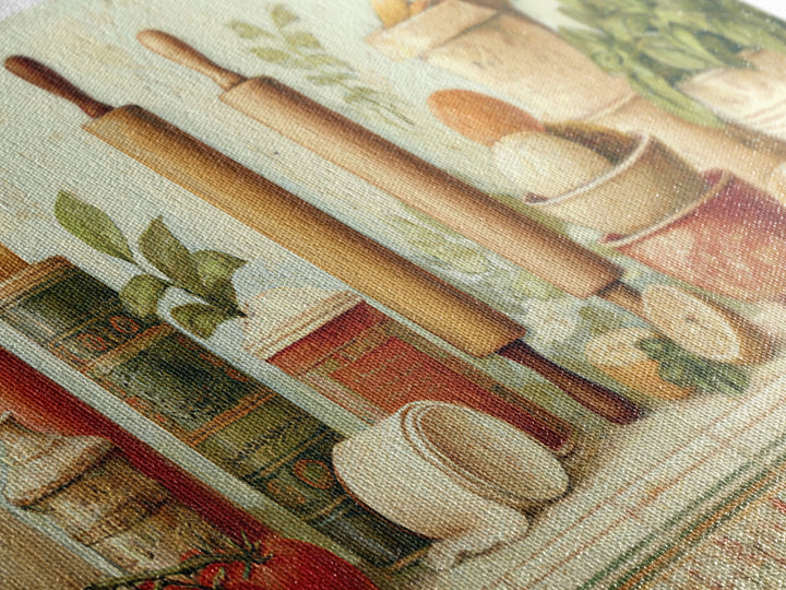 Patisserie Pattern of Rolling Pins and Pastries Canvas Print, Bakery Art, Coffee Wall Art, Bakery Decor, Fine Art, Patisserie, BAK-2x1-89
