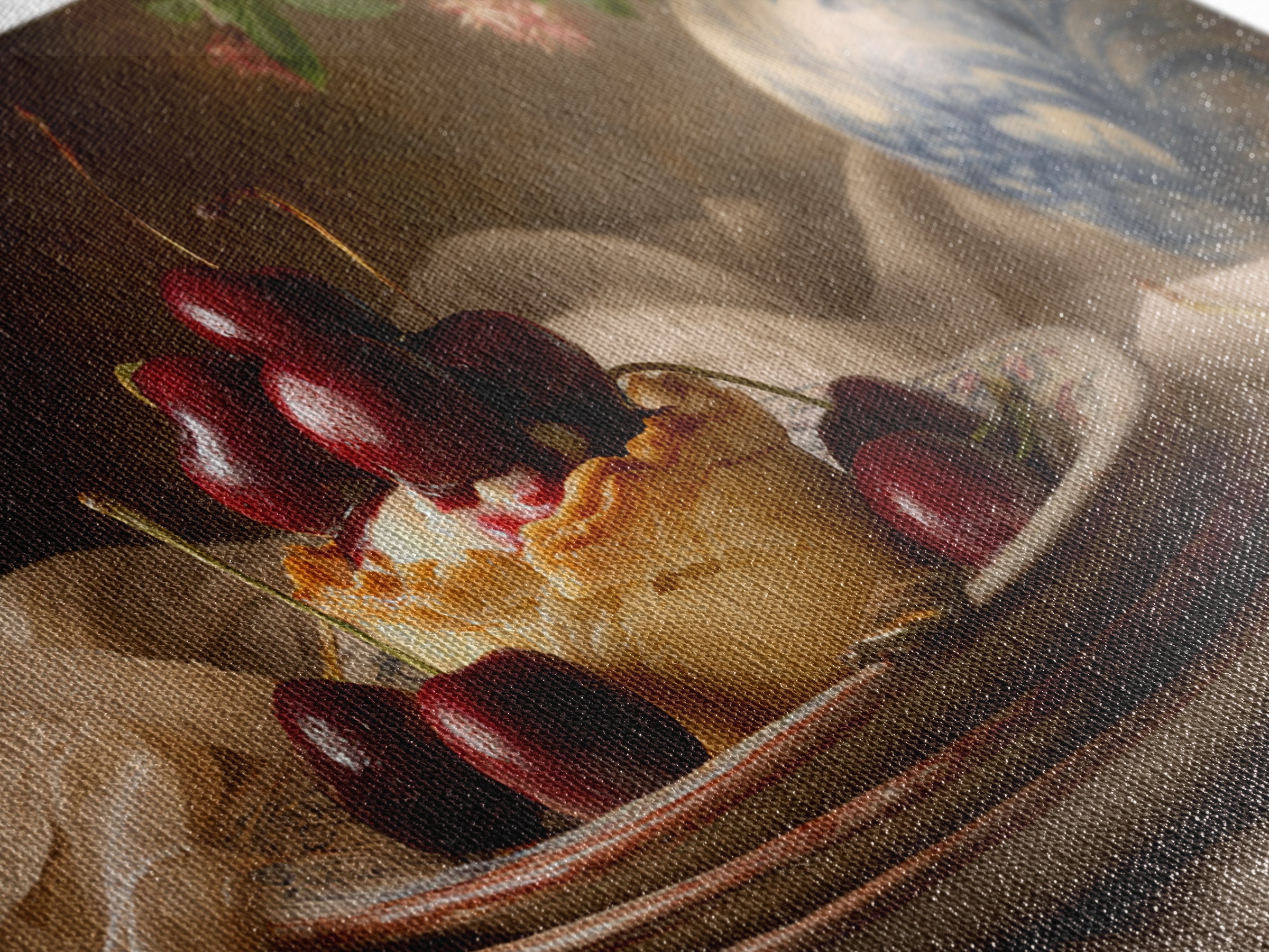 Cherry Tart Still Life Framed Canvas Print, Bakery Art, Digital Download Art, Bakery Decor, Fine Art, Patisserie, Neutral Decor, BAK-2x1-97