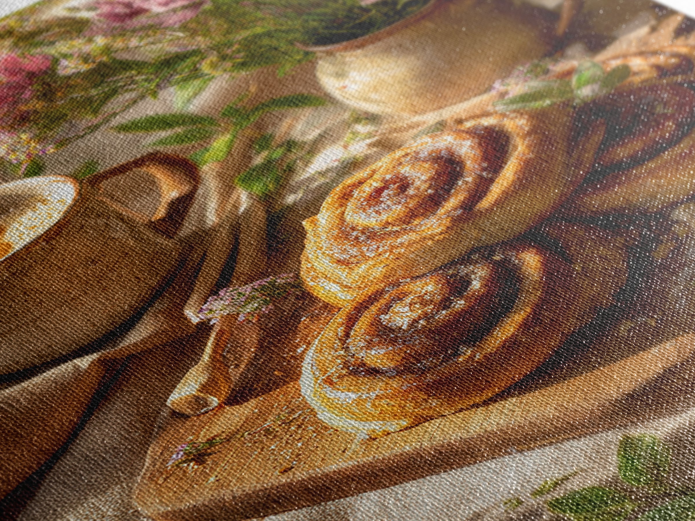 Cinnamon Rolls in a Warm Country Kitchen Canvas Print, Bakery Art, Kitchen Print, Bakery Decor, Fine Art, Patisserie, BAK-2x3-67