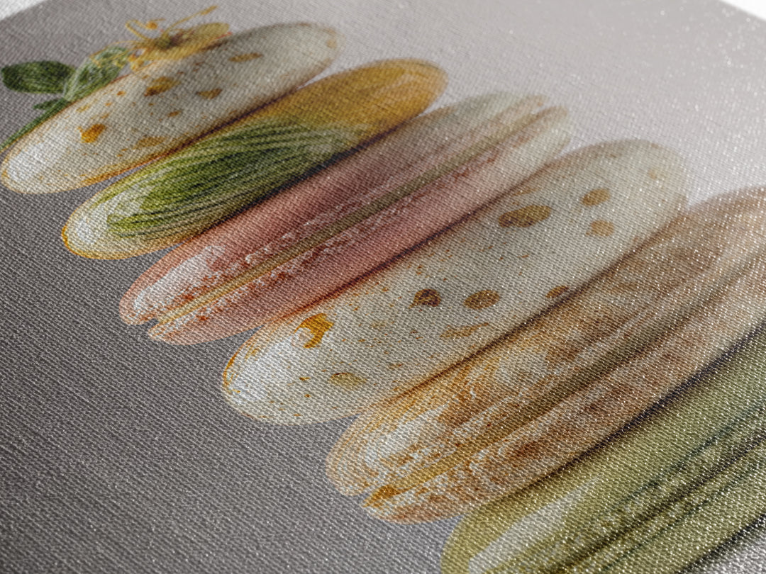 Single Perfect Macaron Tower Framed Canvas Print, Bakery Art, French Wall Art, Bakery Decor, Abstract Art, Patisserie, BAK-2x3-83