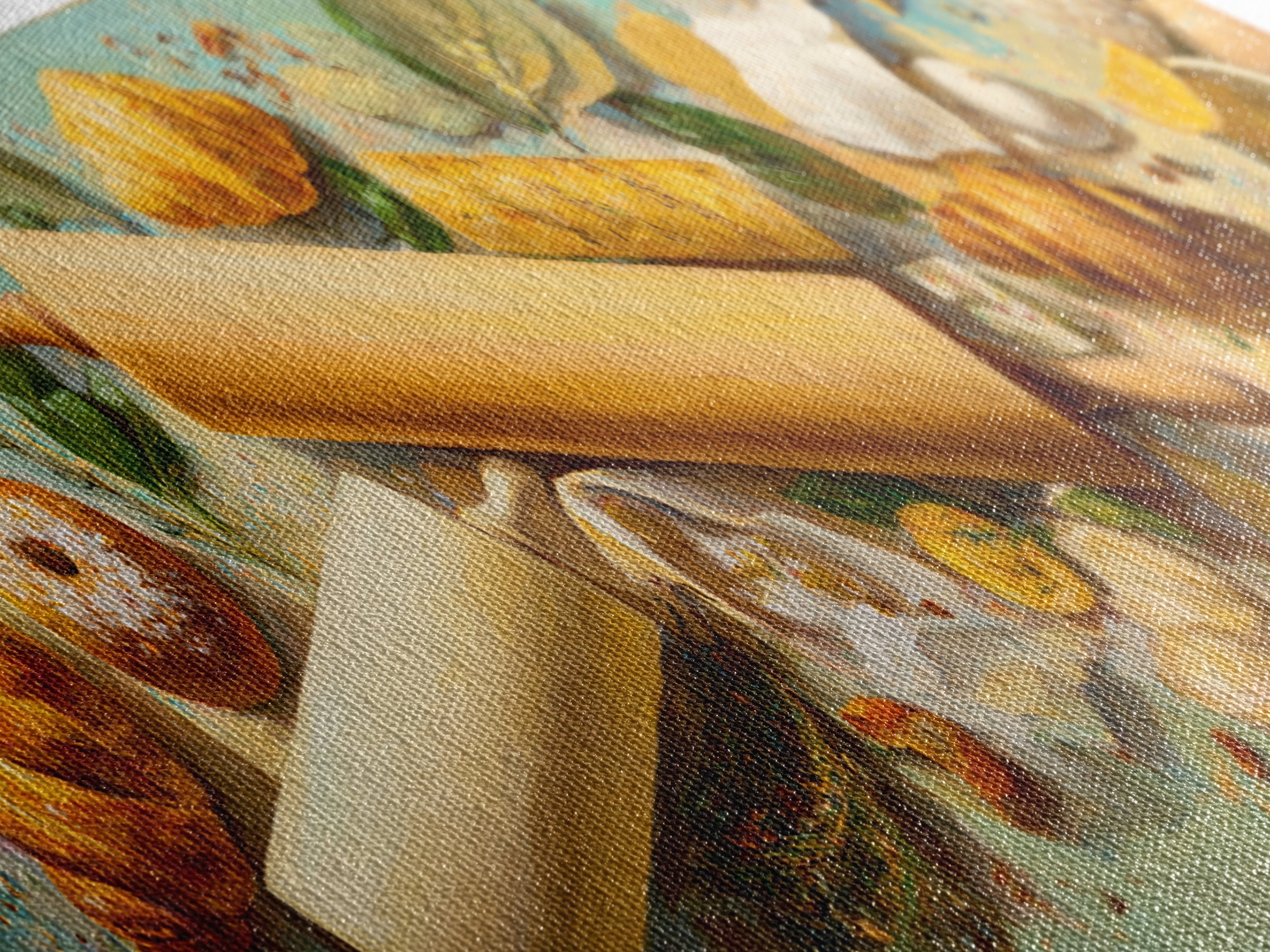 Patisserie Pattern of Rolling Pins and Pastries Canvas Print, Bakery Art, Aesthetic Wall Art, Bakery Decor, Patisserie, BAK-3x1-37