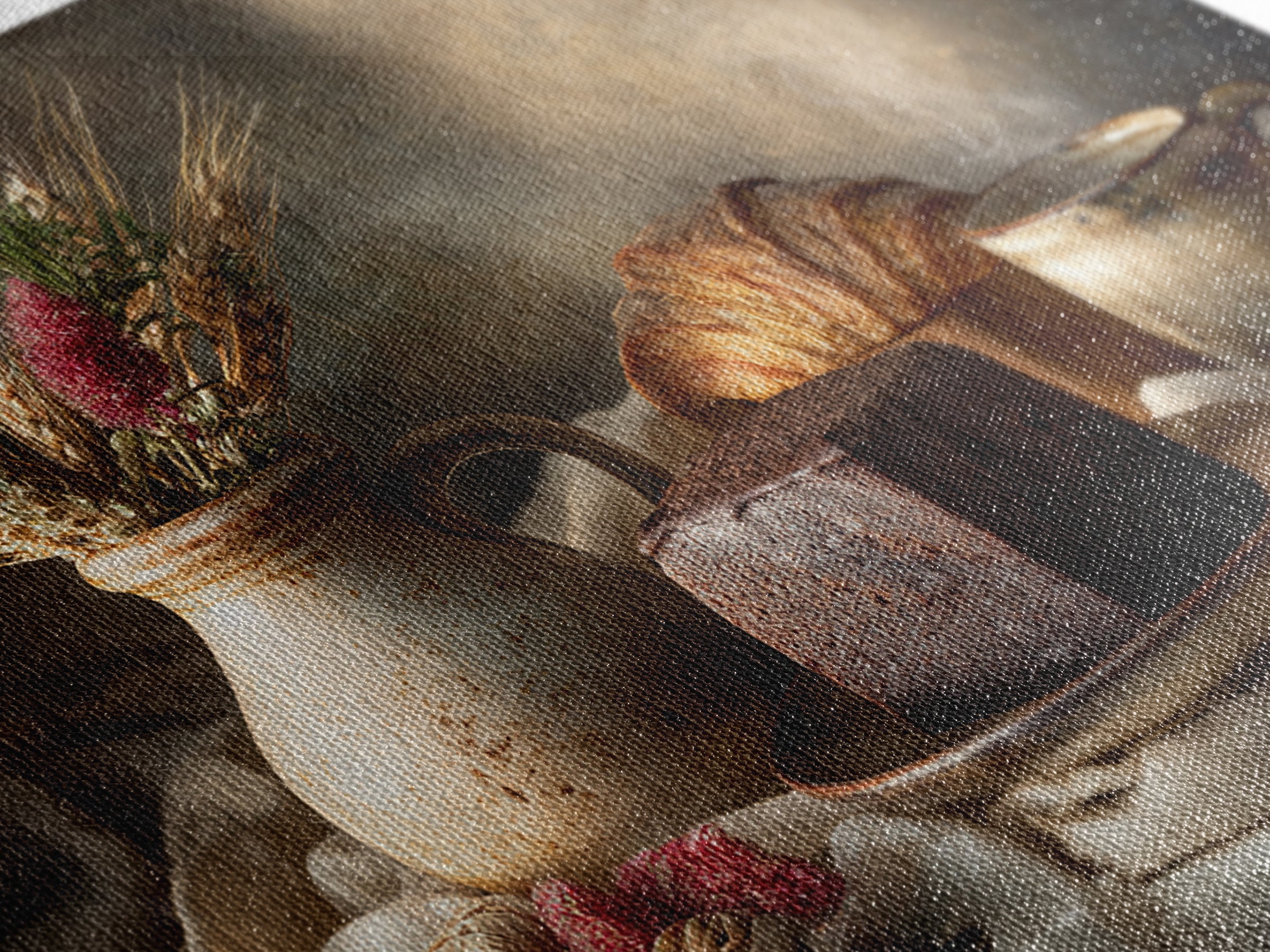 Chocolate Truffle Still Life Framed Canvas Print, Bakery Art, Fine Art, Bakery Decor, Patisserie, Textured Painting, BAK-3x2-23