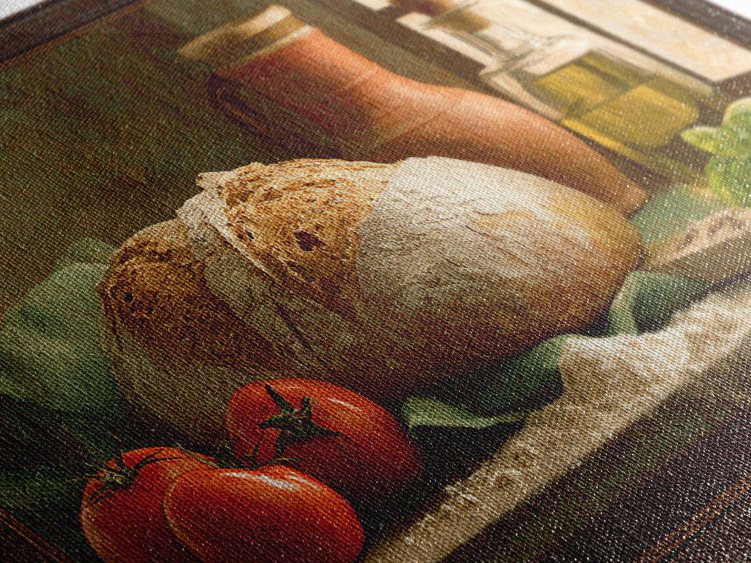 Rustic Loaf of Bread Canvas Print, Bakery Art, Room Decor, Bakery Decor, Fine Art, Patisserie, Digital Print, Printable Art, BAK-3x2-56