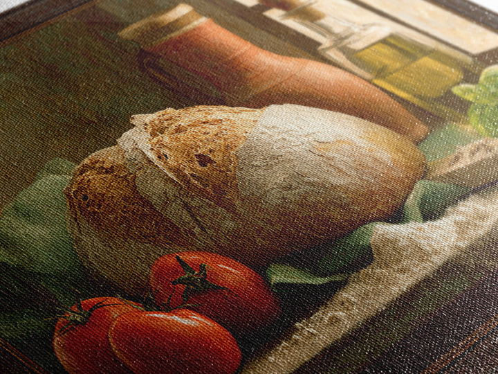 Rustic Loaf of Bread Canvas Print, Bakery Art, Room Decor, Bakery Decor, Fine Art, Patisserie, Digital Print, Printable Art, BAK-3x2-56