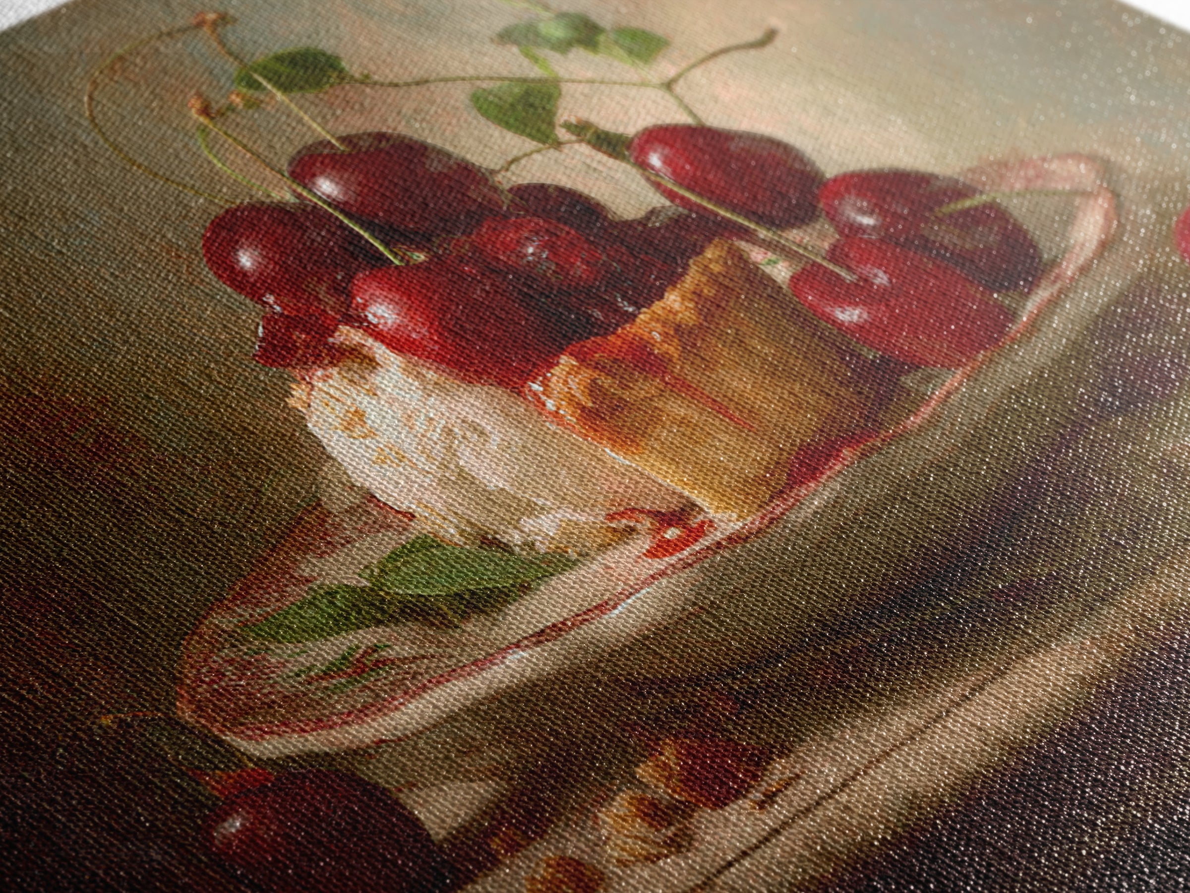Cherry Tart Still Life Framed Canvas Print, Bakery Art, Fine Art Print, Bakery Decor, Fine Art, Patisserie, Printable Wall Art, BAK-3x2-81
