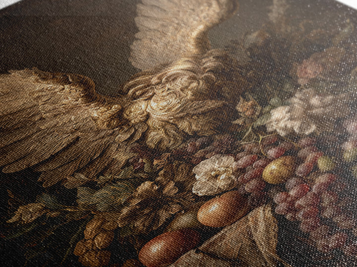 Gilded Angel Wings Emerging from Storm Clouds Canvas Print, Baroque Art, Art Print, Living Room Decor, Abstract Art, Ornate, BAO-2x3-62