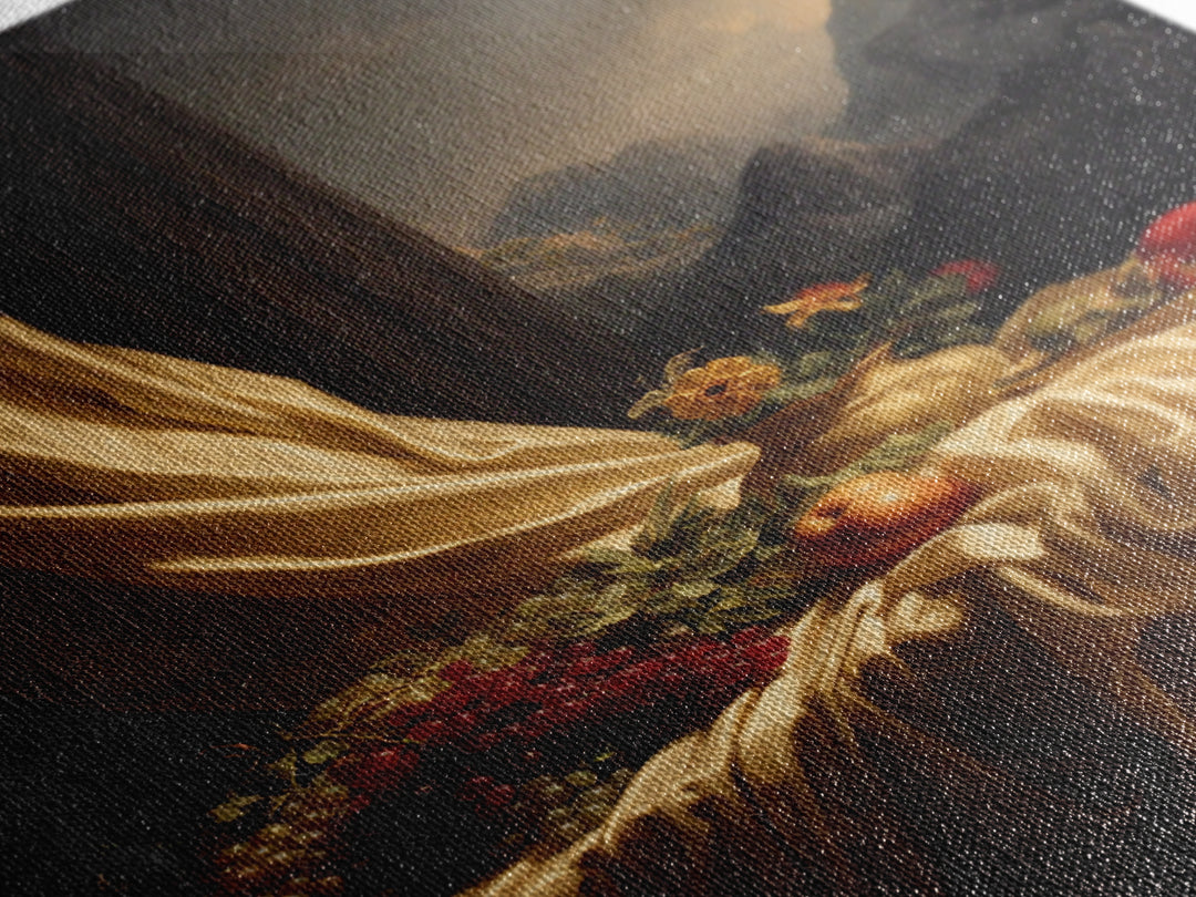 Theatrical Stormy Landscape Canvas Print, Baroque Art, Fine Art Print, Living Room Decor, Fine Art, Ornate, Painting, BAO-2x3-66