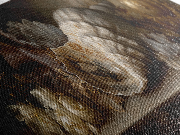 Ornamental Shell and Pearl Composition Canvas Print, Baroque Art, Gallery Wall, Living Room Decor, Ornate, Neutral Decor, BAO-3x1-14