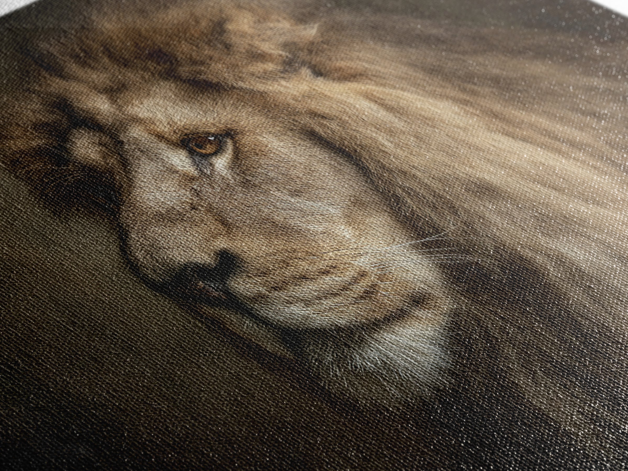 Royal Lion Portrait Canvas Print, Baroque Art, Art, Living Room Decor, Fine Art, Ornate, Modern Wall Art, Living Room Wall Art, BAO-3x2-21