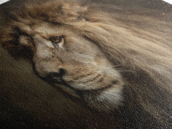 Royal Lion Portrait Canvas Print, Baroque Art, Art, Living Room Decor, Fine Art, Ornate, Modern Wall Art, Living Room Wall Art, BAO-3x2-21