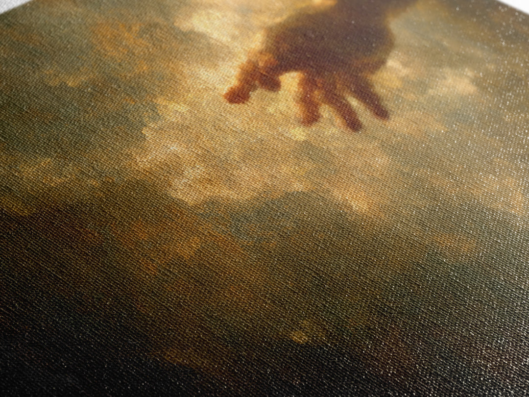 Angelic Hand Reaching Through Clouds Canvas Print, Baroque Art, Printable Art, Living Room Decor, Ornate, Gallery Wall, BAO-3x2-73
