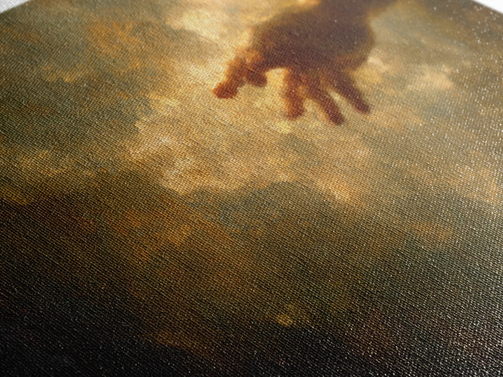 Angelic Hand Reaching Through Clouds Canvas Print, Baroque Art, Printable Art, Living Room Decor, Ornate, Gallery Wall, BAO-3x2-73