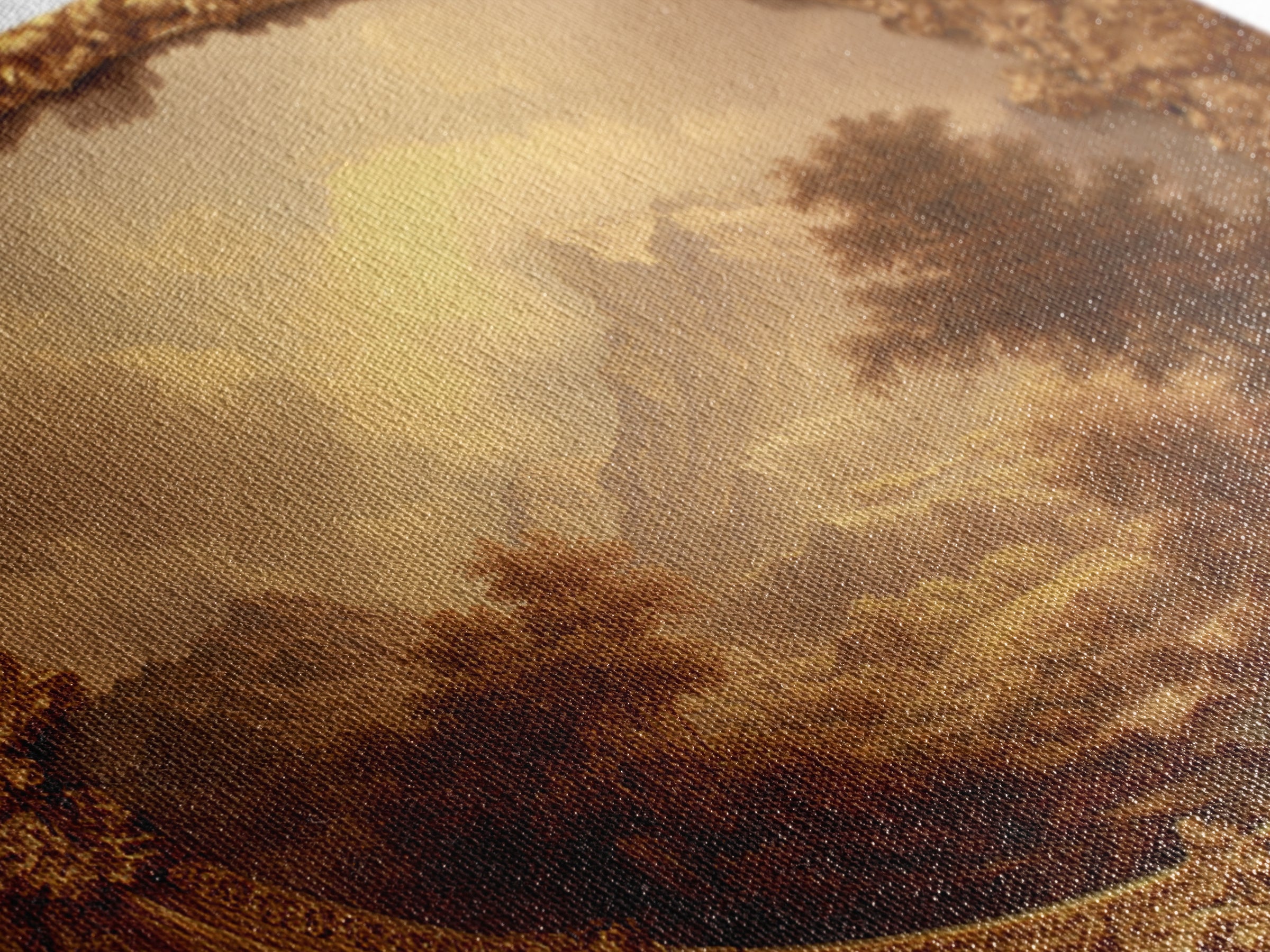 Ornate Gold Frame Illusion Around a Botanical Framed Canvas Print, Baroque Art, 3d Wall Art, Living Room Decor, Ornate, BAO-3x2-85
