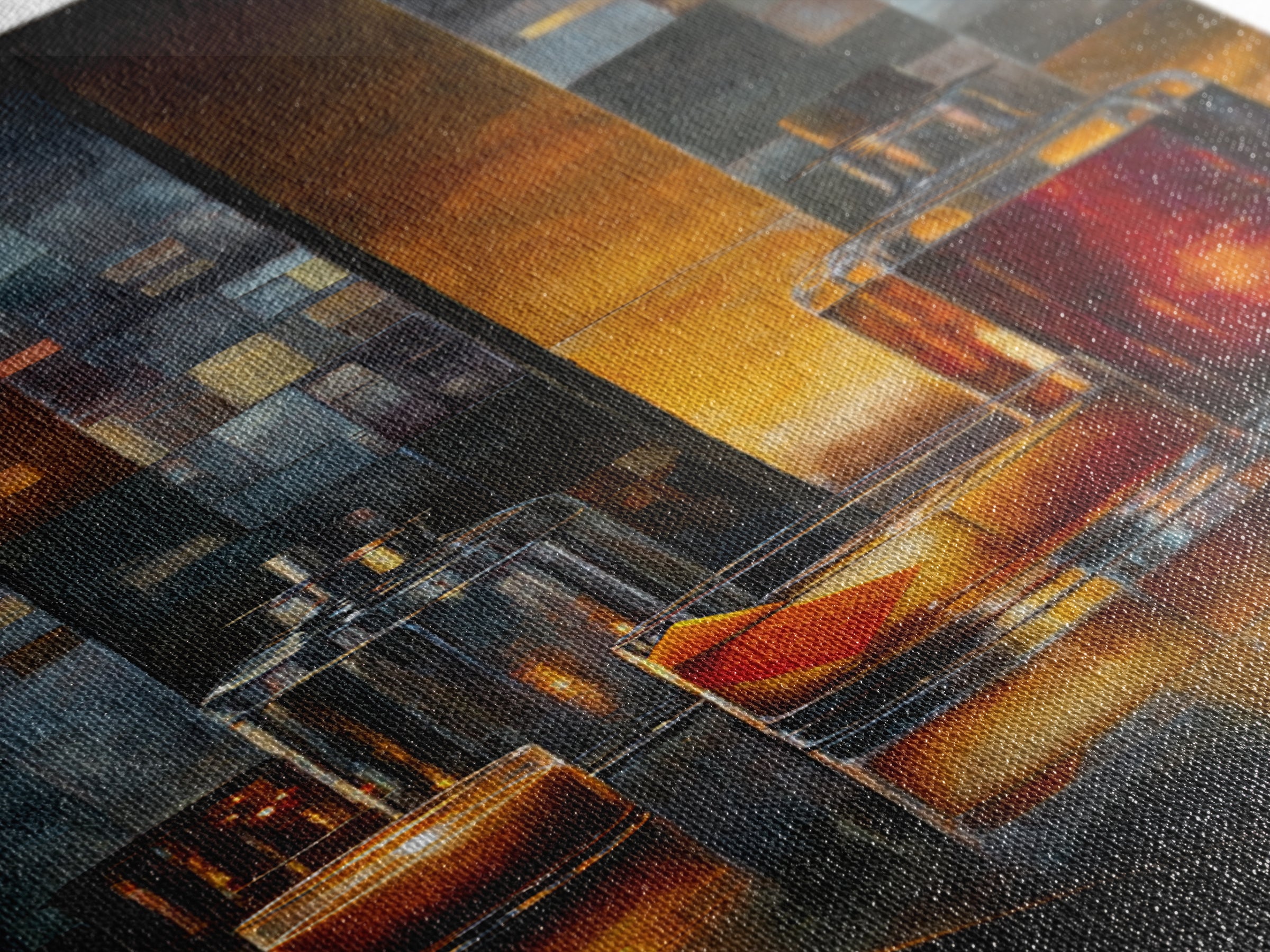 Midnight Manhattan Cocktail Canvas Print, Bar Art, Apartment Decor, Bar Decor, Abstract Art, Living Room Art, BAR-1x3-60