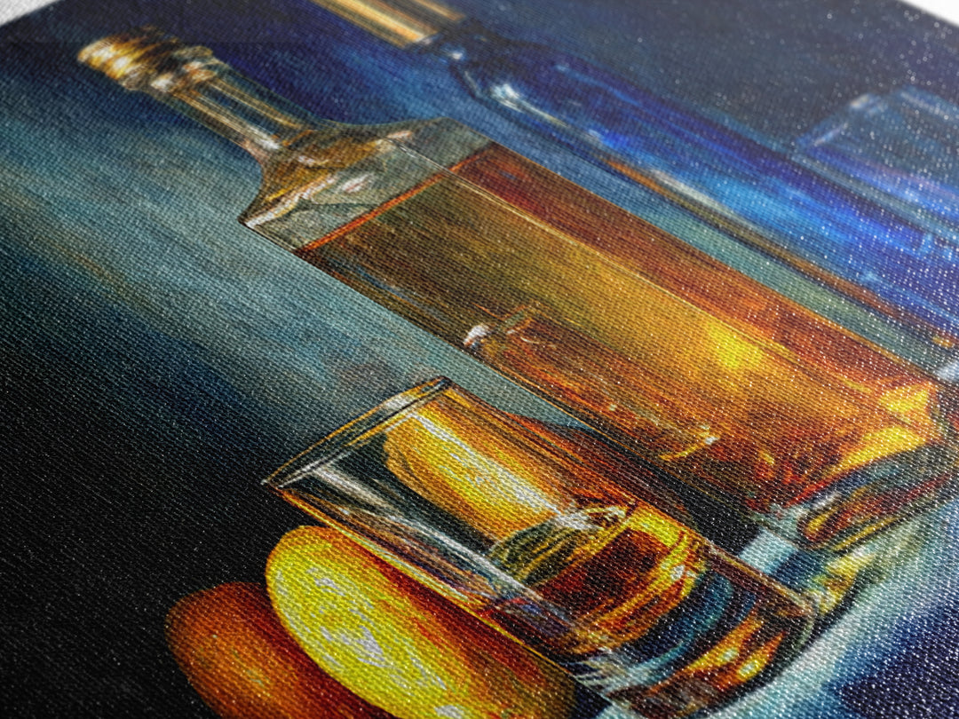 Smoked Glassware Study Framed Canvas Print, Bar Art, Gallery Decor, Bar Decor, Fine Art, Wall Art, Home Decor, BAR-2x1-67