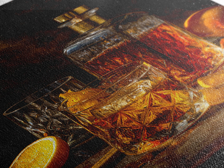 Cocktail Recipe Diagram Styled as Elegant Art Framed Canvas Print, Bar Art, Wall Decor, Bar Decor, Fine Art, BAR-2x3-52