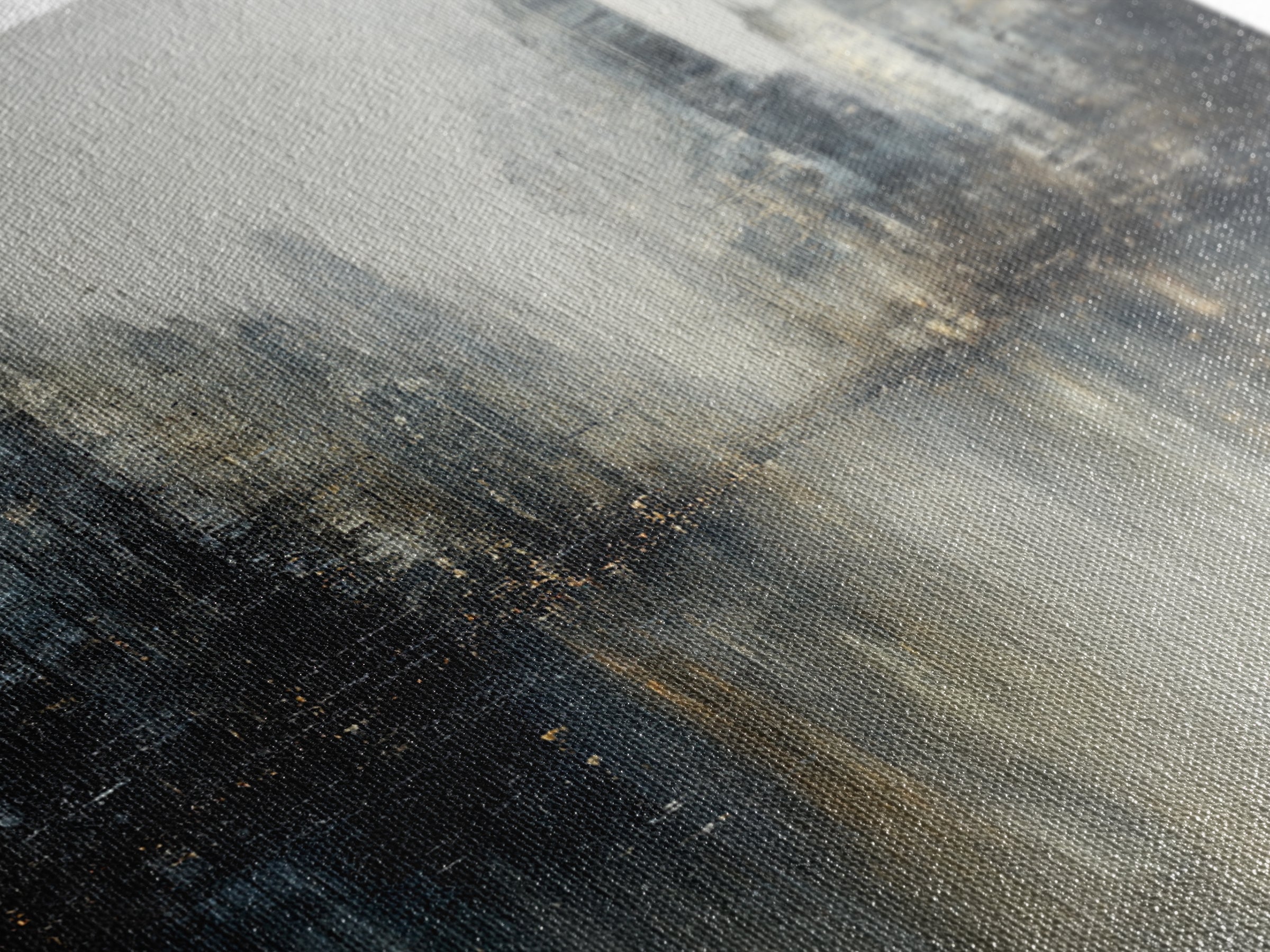 Dark Abstract City Skyline Framed Canvas Print, Basement Art, Western Decor, Living Room Decor, Retreat, Rustic Wall Art, BAS-1x1-7