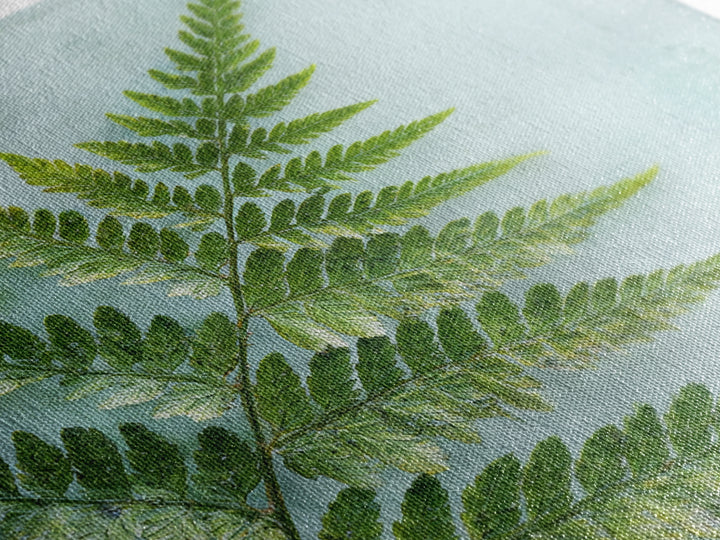 Green Fern Frond Closeup Canvas Print, Bathroom Art, Bathroom Prints, Bathroom Decor, Fine Art, Spa, Trendy Wall Art, BAT-1x1-10