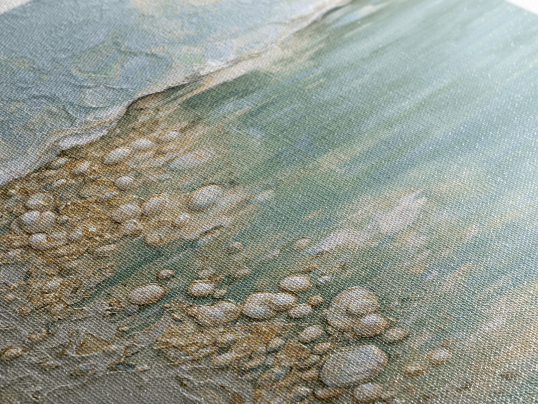 Oyster Shell Study Canvas Print, Bathroom Art, Canvas Wall Art, Bathroom Decor, Oil Painting, Spa, Bathroom Wallpaper, BAT-1x1-22