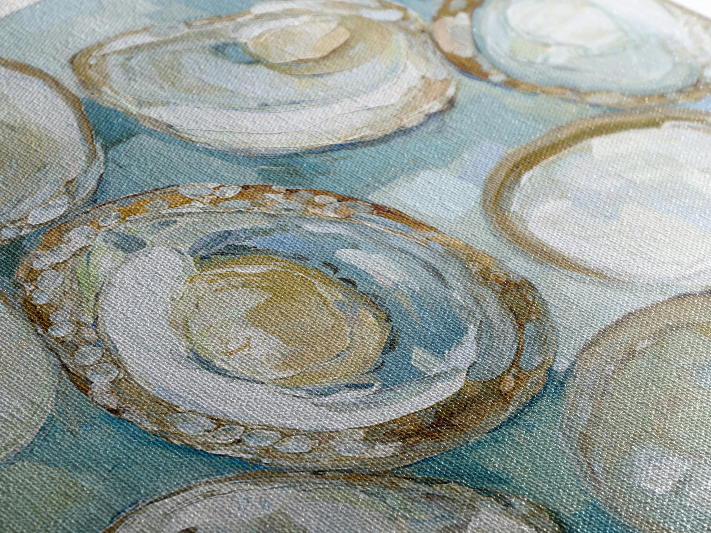 Oyster Shell Study Framed Canvas Print, Bathroom Art, Modern Wall Art, Bathroom Decor, Fine Art, Spa, Wall Decor, Neutral Decor, BAT-1x1-70