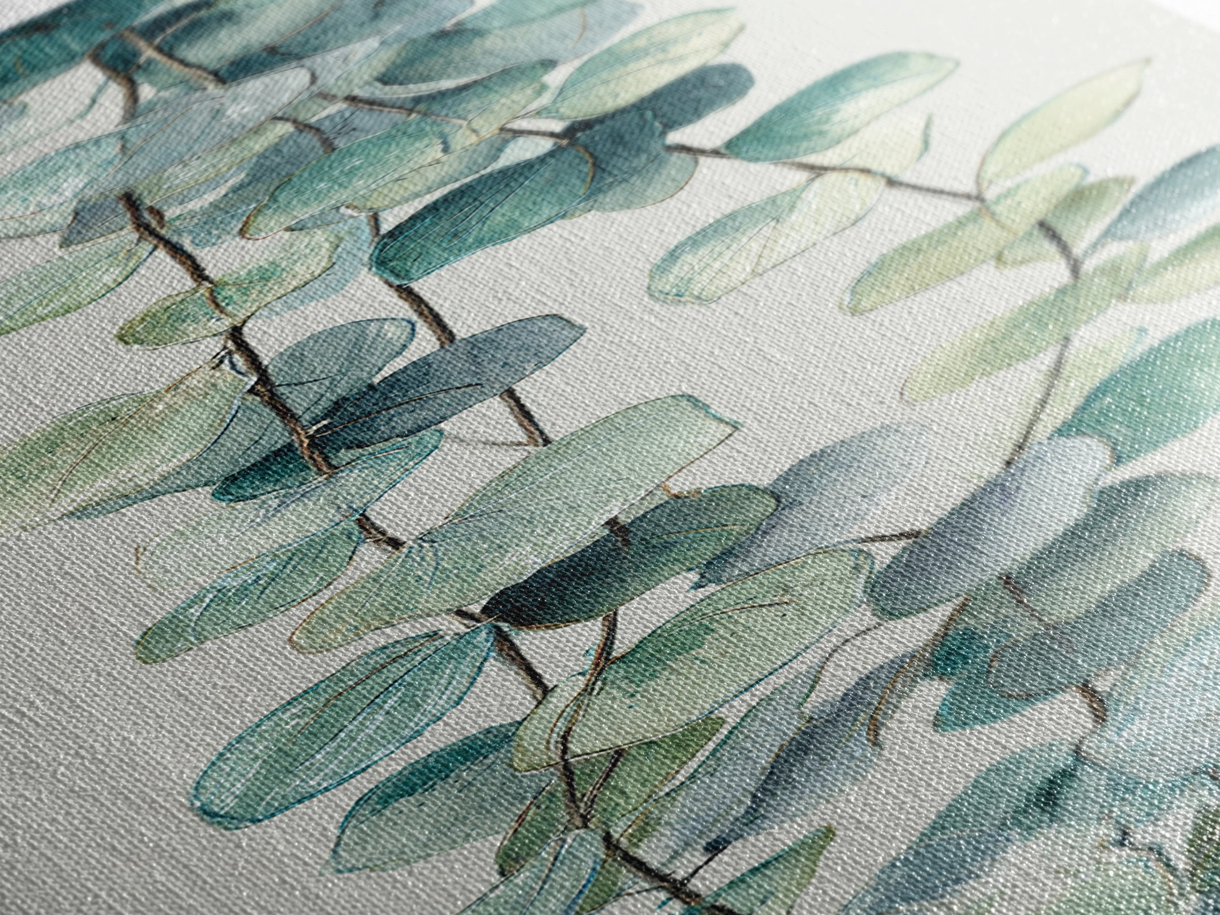 Spa Eucalyptus Branch Canvas Print, Bathroom Art, Retro Wall Art, Bathroom Decor, Fine Art, Spa, Modern Decor, Fine Art Print, BAT-1x3-14