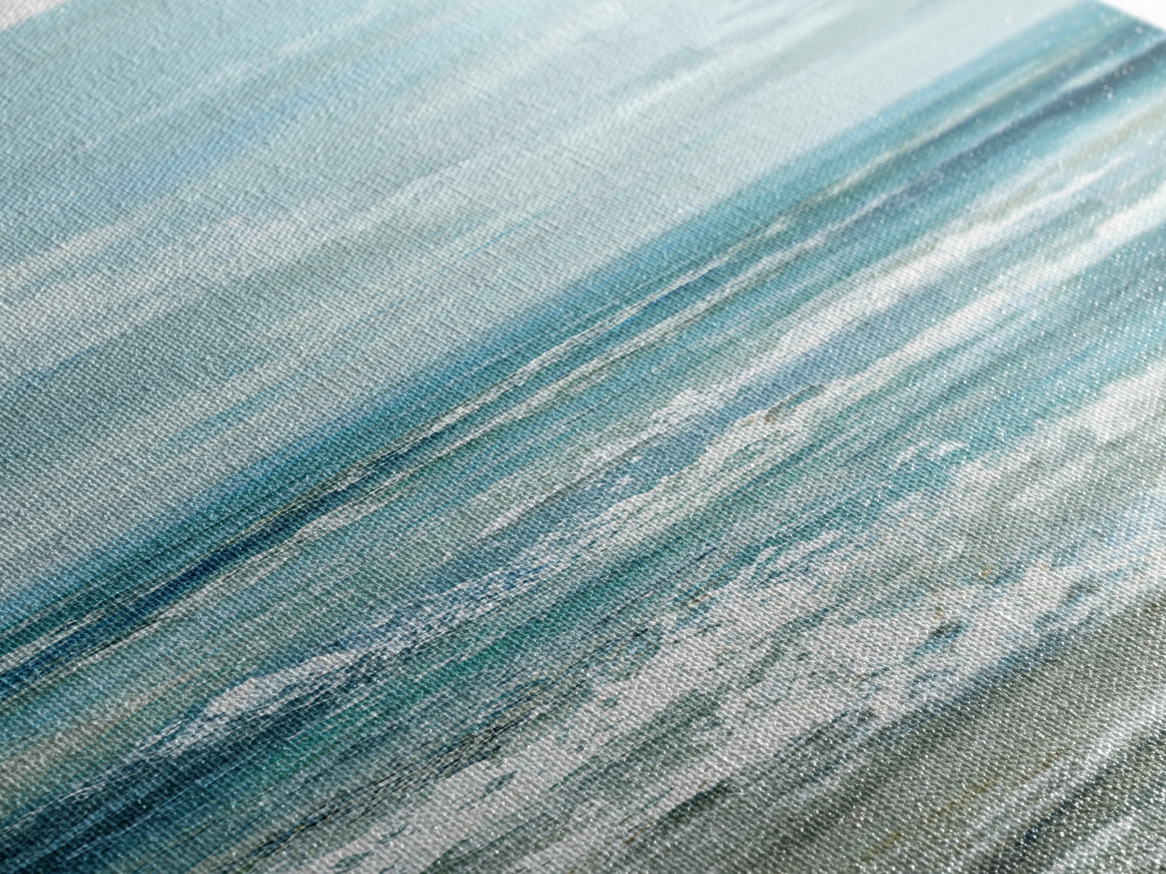 Calming Blue Ocean Wave Study Canvas Print, Bathroom Art, Halloween Art, Bathroom Decor, Oil Painting, Spa, Textured Painting, BAT-1x3-37