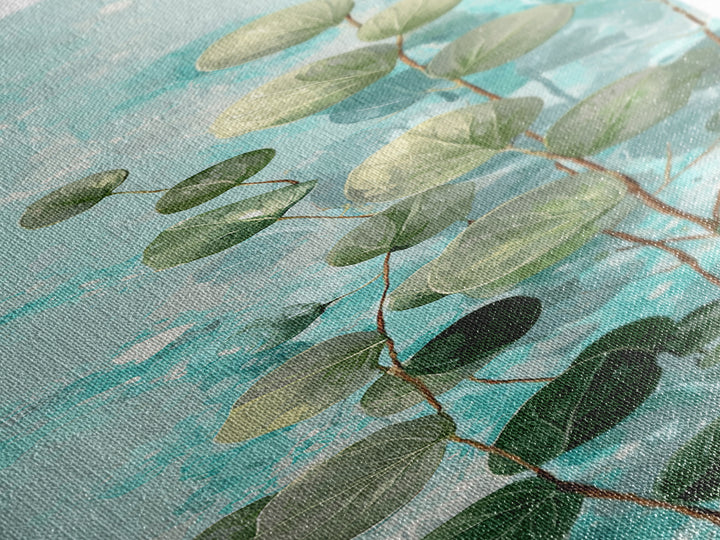 Spa Eucalyptus Branch Canvas Print, Bathroom Art, Retro Wall Art, Bathroom Decor, Fine Art, Spa, Modern Decor, Fine Art Print, BAT-1x3-38