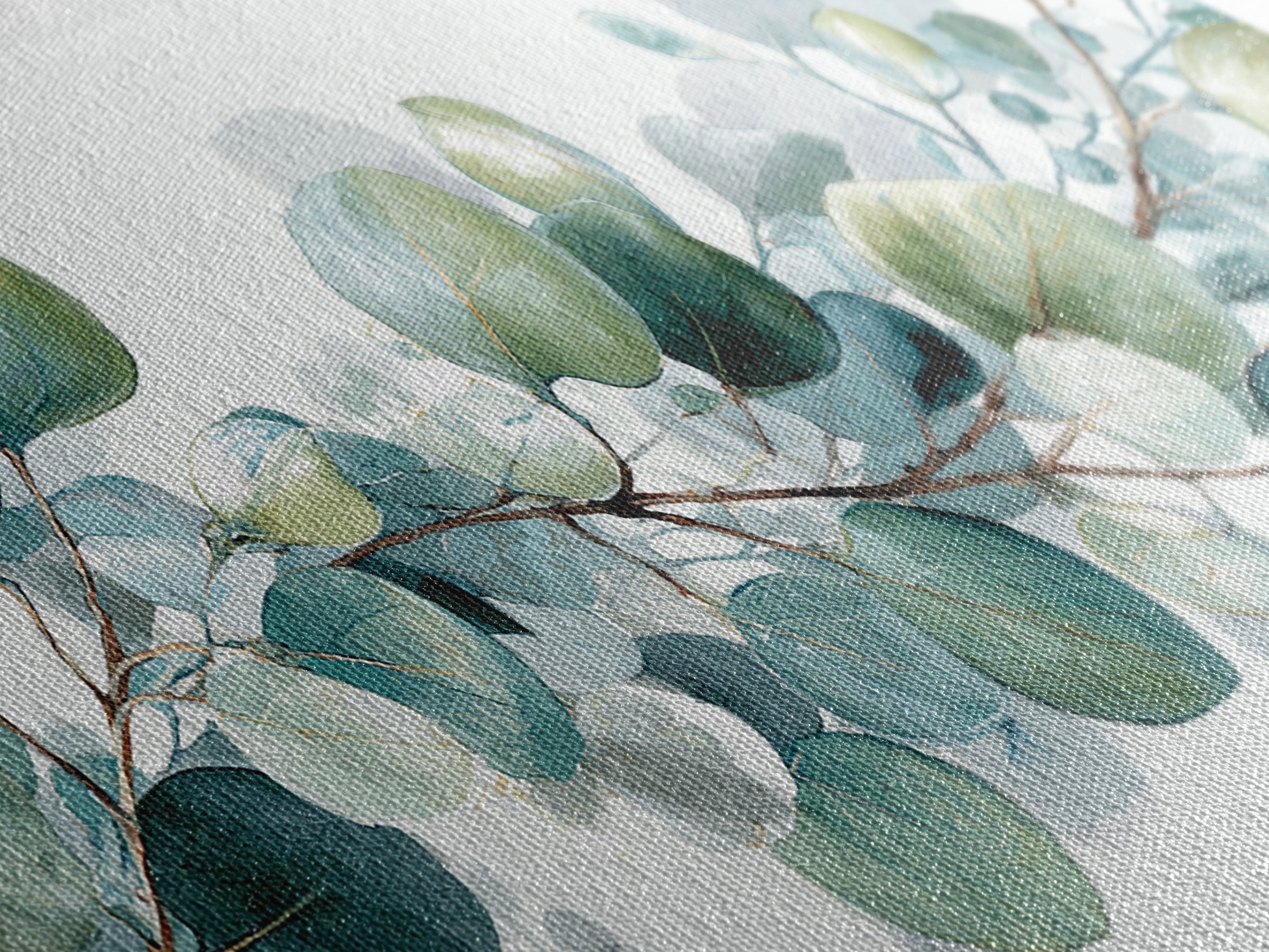 Spa Eucalyptus Branch Canvas Print, Bathroom Art, Wall Decor, Bathroom Decor, Fine Art, Spa, Contemporary Art, Wall Art, BAT-2x1-22