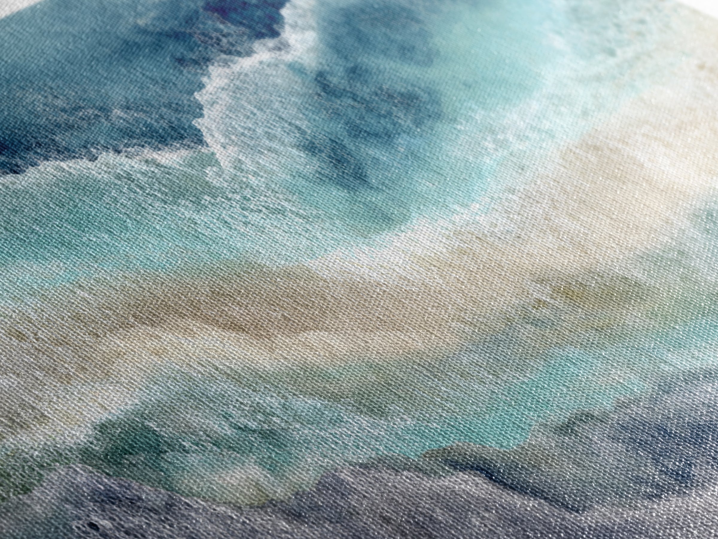 Calming Blue Ocean Wave Study Canvas Print, Bathroom Art, Printable Wall Art, Bathroom Decor, Spa, Bathroom Wall Decor, BAT-2x1-69