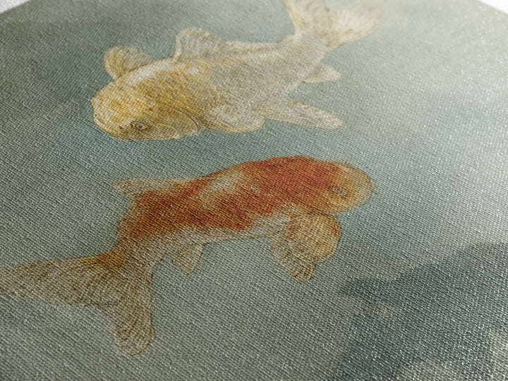 Minimal Koi Fish Swimming Through Clear Water Canvas Print, Bathroom Art, Digital Print, Bathroom Decor, Fine Art, Spa, BAT-2x1-76