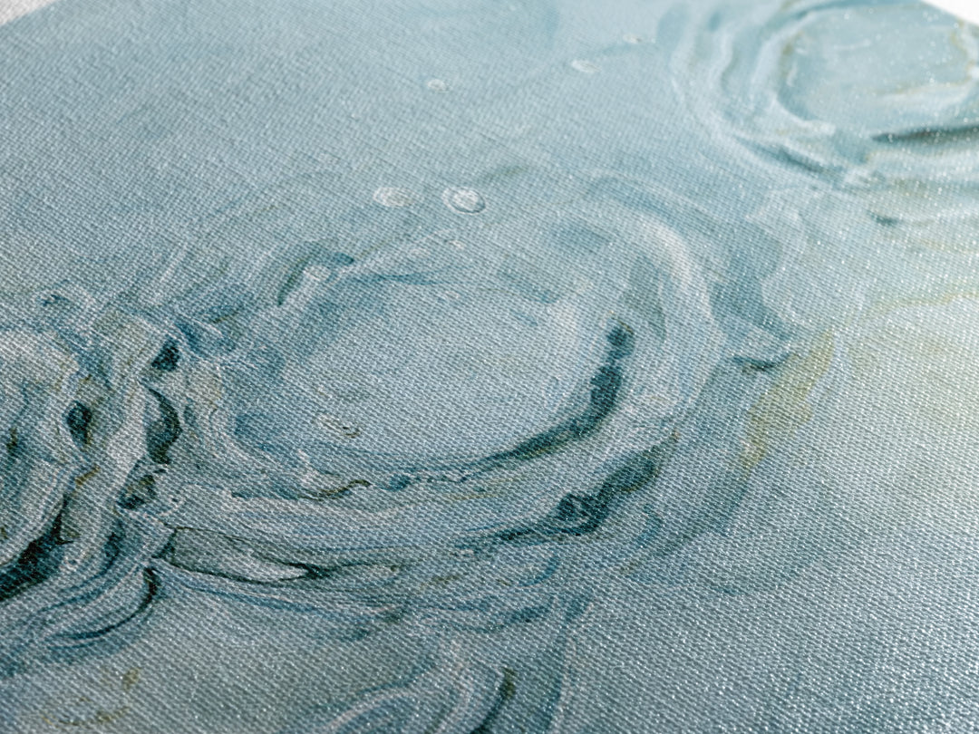Abstract Water Ripples Framed Canvas Print, Bathroom Art, Digital Wall Art, Bathroom Decor, Abstract Art, Spa, Unique Wall Art, BAT-2x1-97