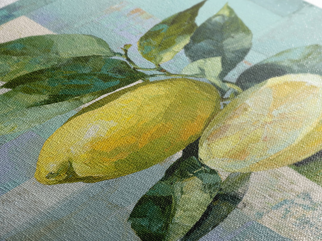 Lemon and Botanical Still Life Framed Canvas Print, Bathroom Art, Art Print, Bathroom Decor, Fine Art, Spa, Custom Pet Portrait, BAT-2x3-38