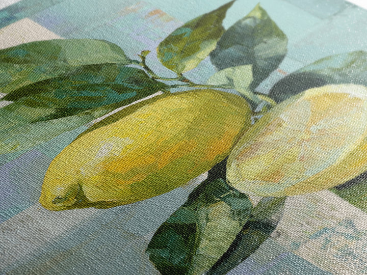 Lemon and Botanical Still Life Framed Canvas Print, Bathroom Art, Art Print, Bathroom Decor, Fine Art, Spa, Custom Pet Portrait, BAT-2x3-38