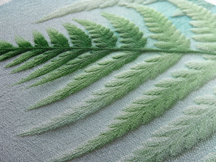 Green Fern Frond Closeup Framed Canvas Print, Bathroom Art, Fine Art Print, Bathroom Decor, Watercolor Art, Spa, Poster, BAT-2x3-42