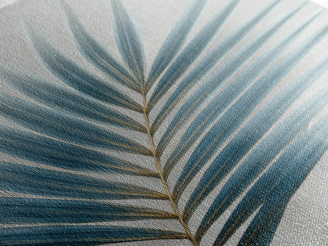 Simple Palm Frond on Off White Linen Framed Canvas Print, Bathroom Art, Bathroom Print, Bathroom Decor, Fine Art, Spa, BAT-2x3-55
