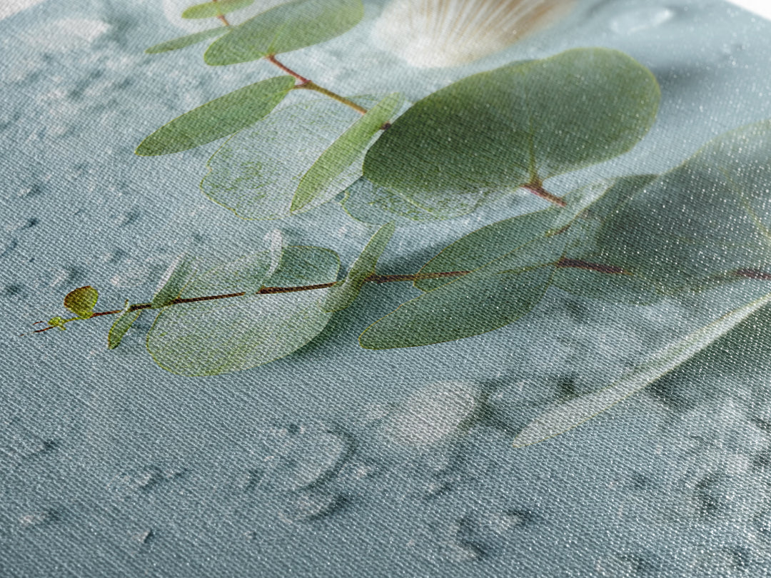 Spa Eucalyptus Branch Canvas Print, Bathroom Art, Contemporary Art, Bathroom Decor, Spa, Framed Wall Art, Dog Portrait, BAT-2x3-58